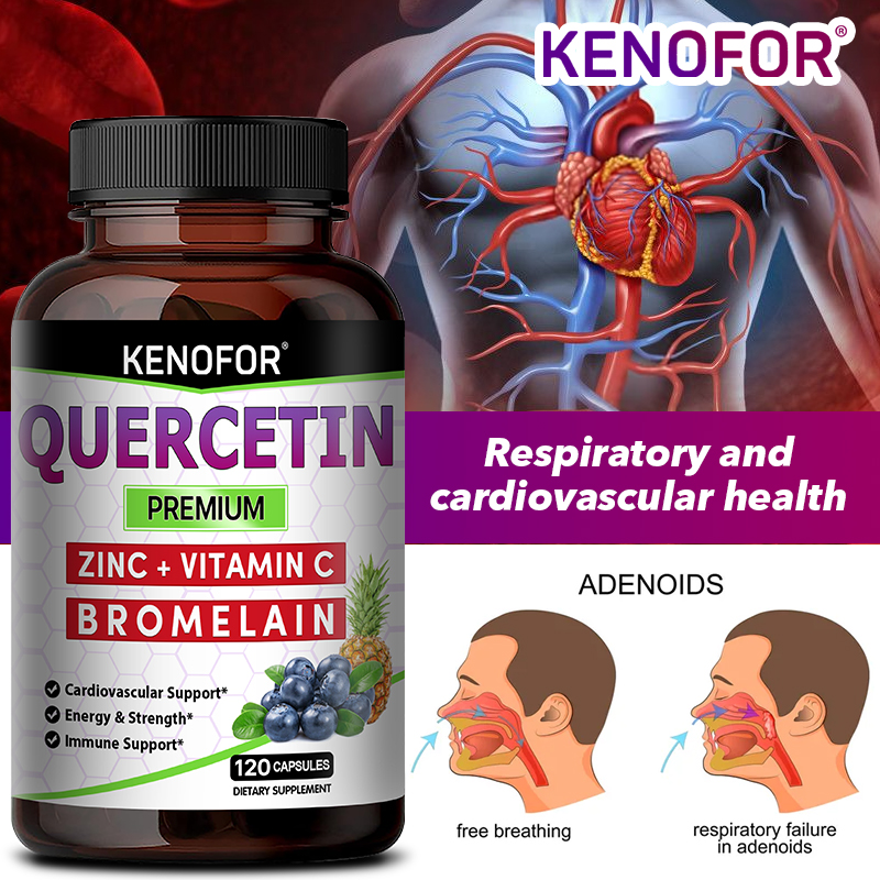 Wellness Quercetin - Cápsulas de Quercetina con Bromelina, Vitamina