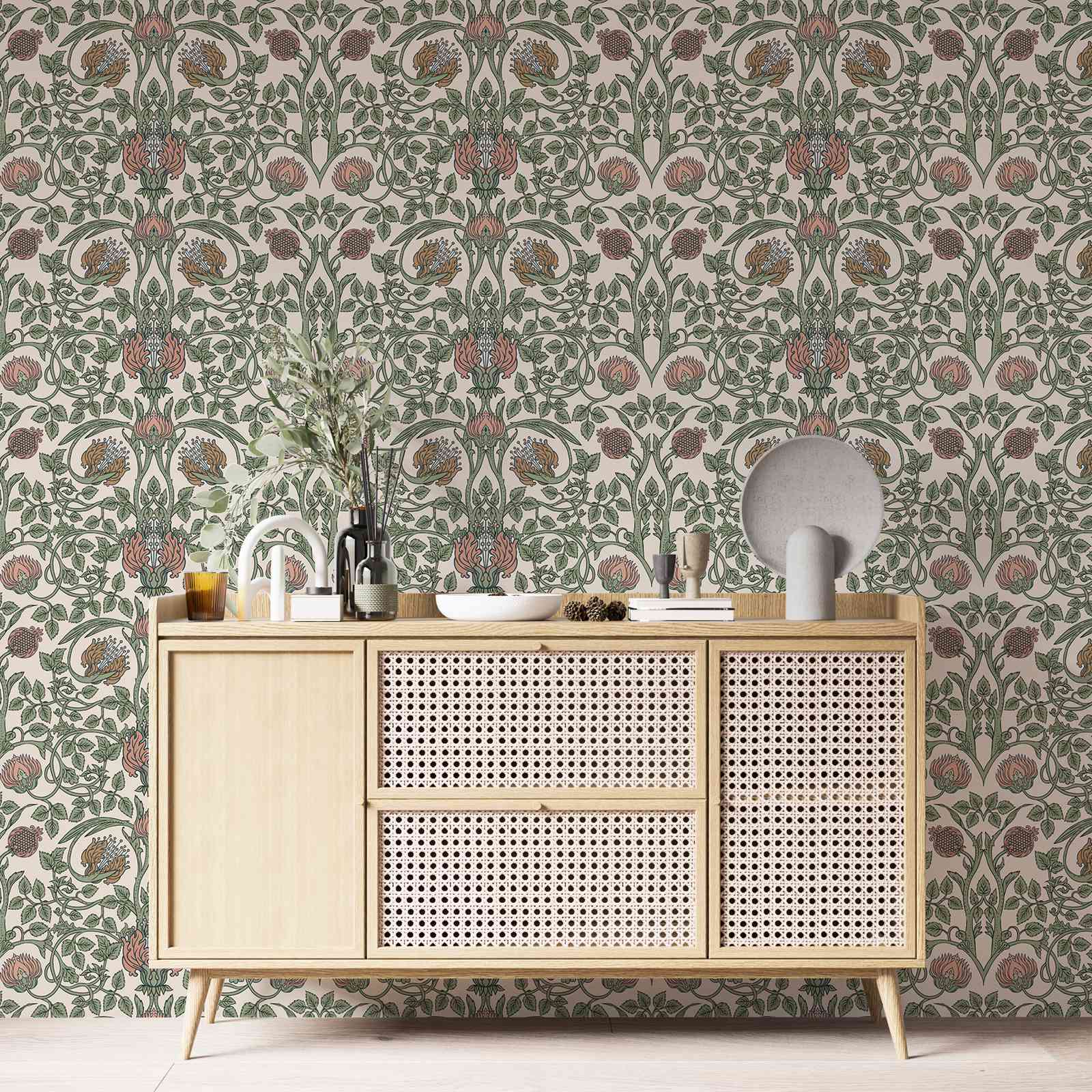 Papel pintado de medicina verd - Herbal Wallpaper reseña y precio