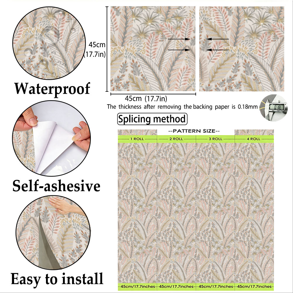 1 pieza de papel tapiz autoadh - Herbal Wallpaper reseña y precio