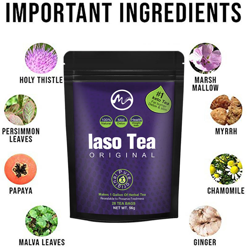 Laso Tea Detox Limpiador IASO  - Herbal Weight Gain reseña y precio