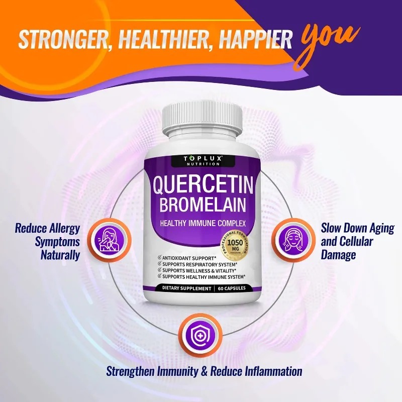 Cápsulas de Quercetina y Brome - Wellness Quercetin reseña y precio